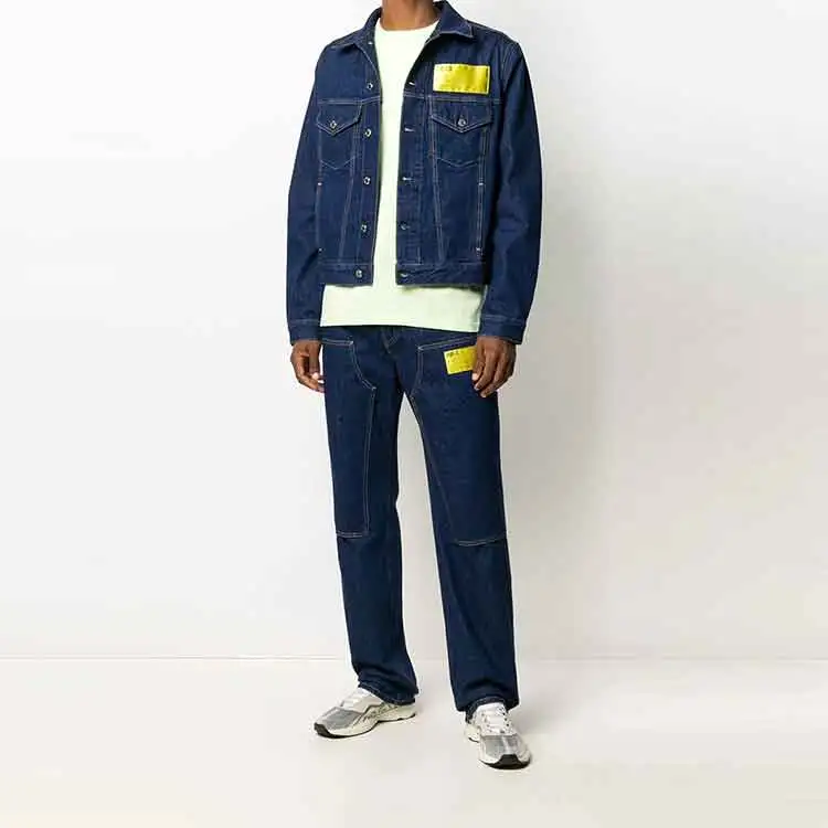 Helmut Lang Denim Jackets Men Dark Blue-1