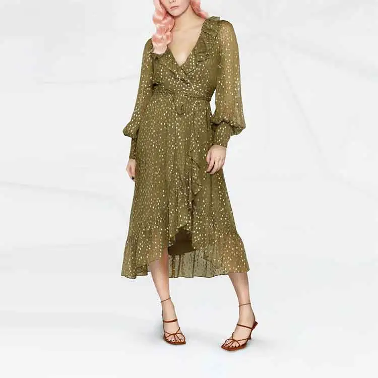 Zimmermann Long-Sleeved Dresses Women's Green-1