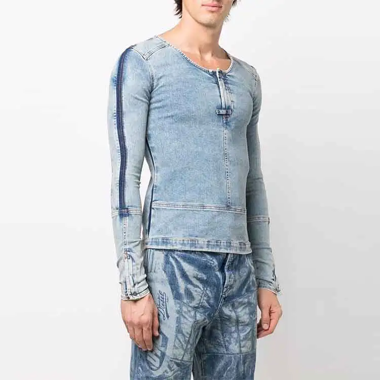DIESEL Shirts Men Blue-3