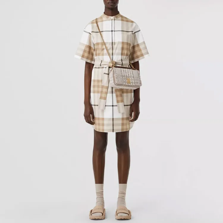 Burberry SS22 Short Sleeved Dresses Women's Frost White-1