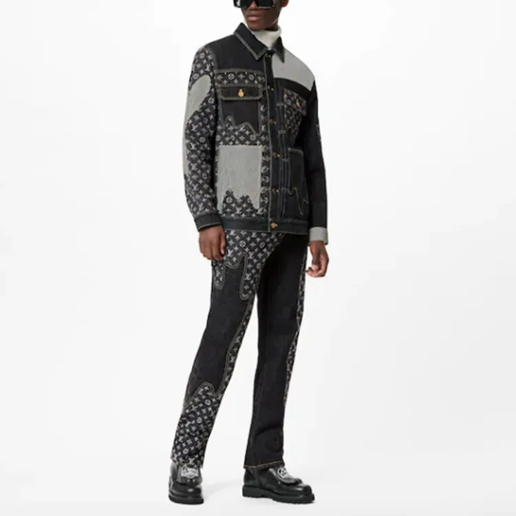 LOUIS VUITTON X Nigo Monogram Crazy Denim Workwear Jacket-4