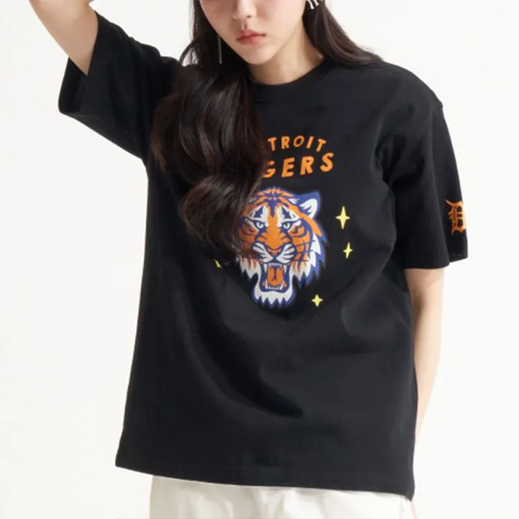 MLB Drop Shoulder Sleeve T Shirt Unisex Black-4