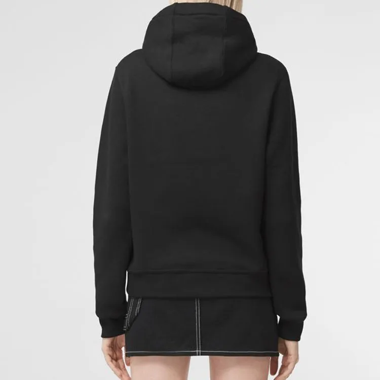 Burberry Logo Embroidered Hoodie Black-3