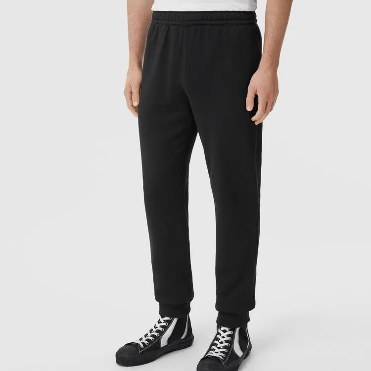 Burberry SS22 Straight Fit Elastic Cuff Sports Sweatpants Men's Black 80507331-3
