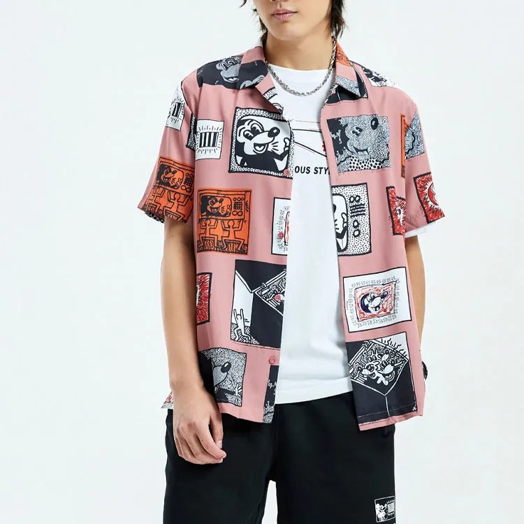 Disney X LINING Sports Life Collection Shirts Men Dirty Pink Red-4