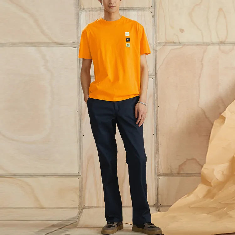 Dickies Drop Shoulder Sleeve T Shirt Unisex Bright Orange-4