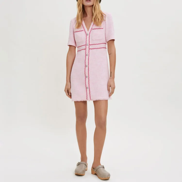 Maje Short Sleeved Dresses Women's Pink-1