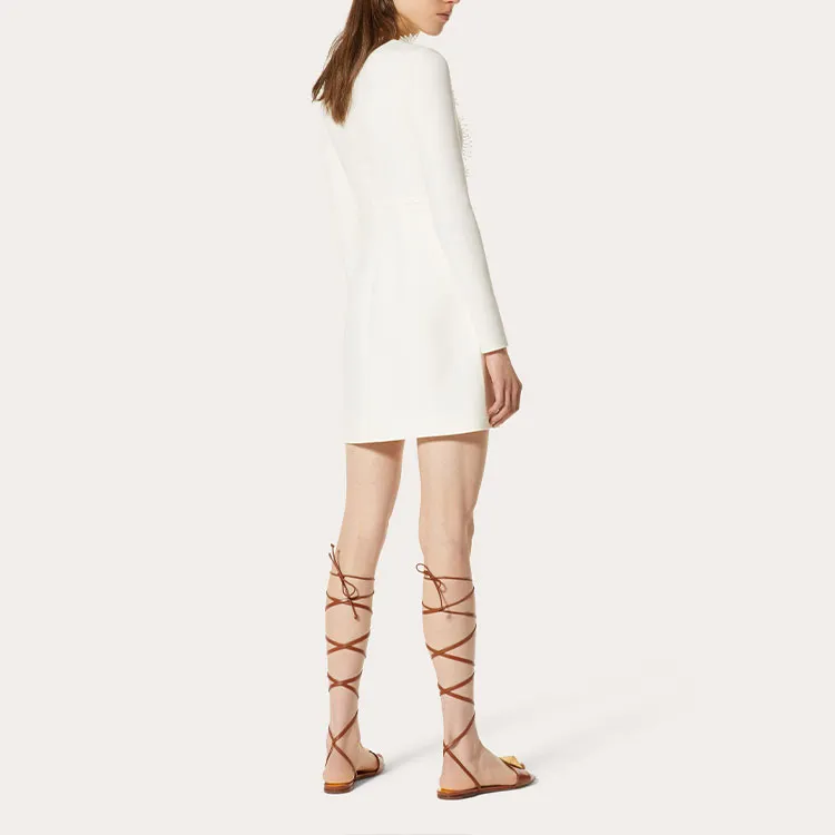 Valentino Long-Sleeved Dresses Women's White-1