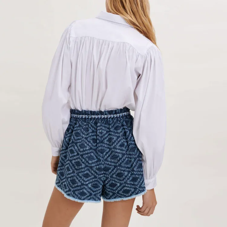 Maje Denim Shorts Women's Blue-2