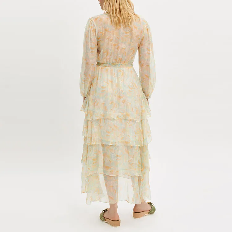 Maje Long-Sleeved Dresses Women's Light Yellow-2