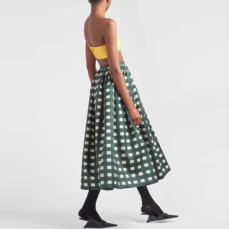 PRADA Casual Long Skirts Women's Green-2