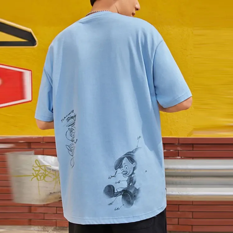 LiNing x Disney Sports Trend Series T Shirt Men's Aurora Blue-3