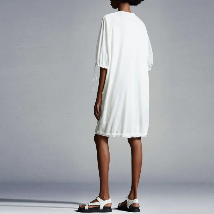 Moncler SS22 Short Sleeved Dresses Women's White-2