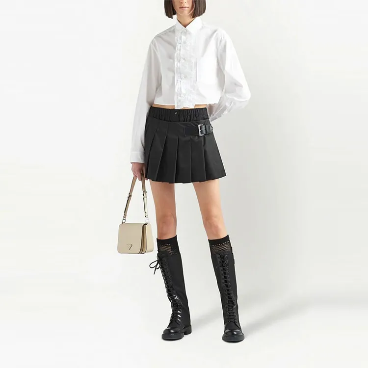 PRADA Re Nylon Pleated Miniskirt-1