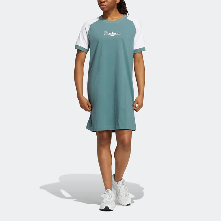 Adidas Originals Short-Sleeved Dresses Women's Emerald-1