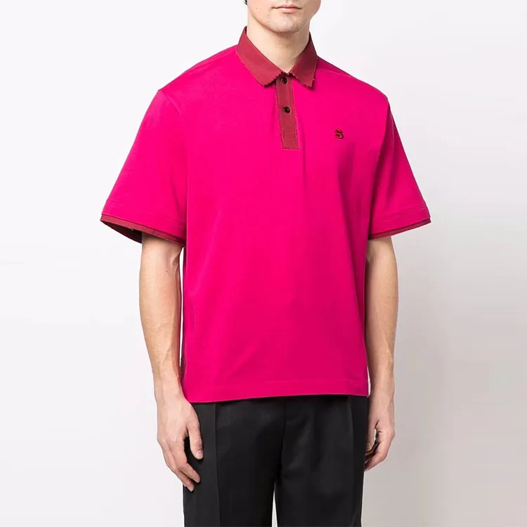 Sacai Polo Shirts Men Pink-2