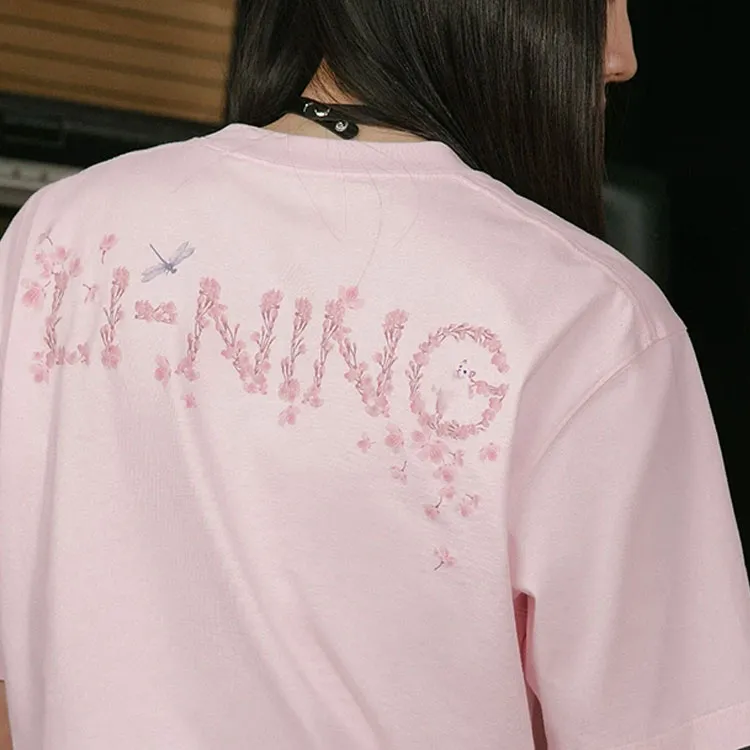 LiNing T Shirt Unisex New Light Pink-2