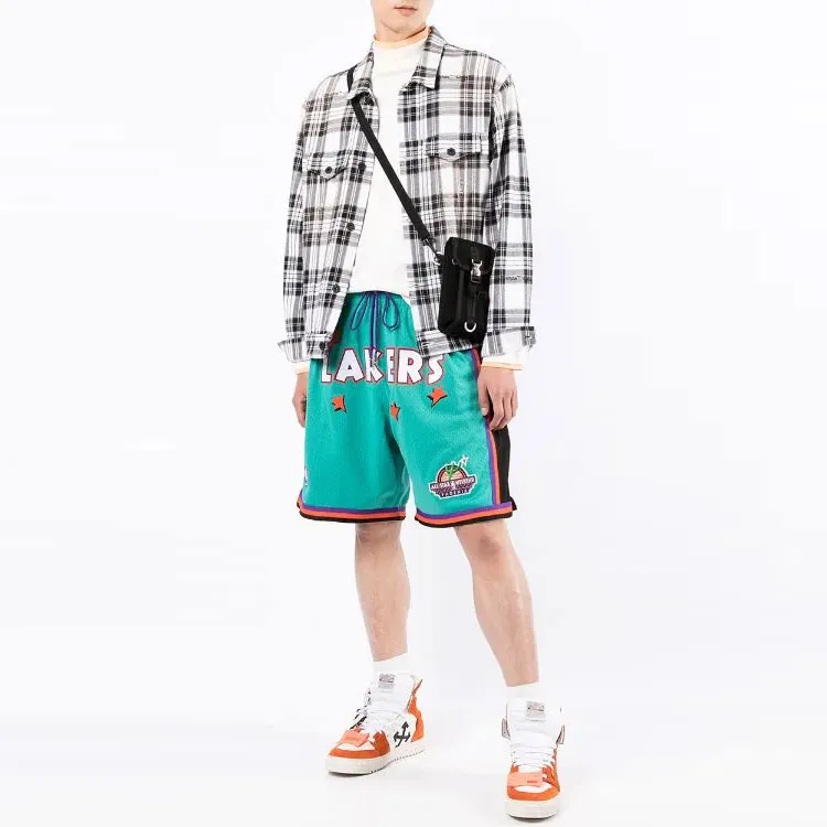 Mitchell & Ness x Just Don Basketball Shorts Unisex Turquoise-3