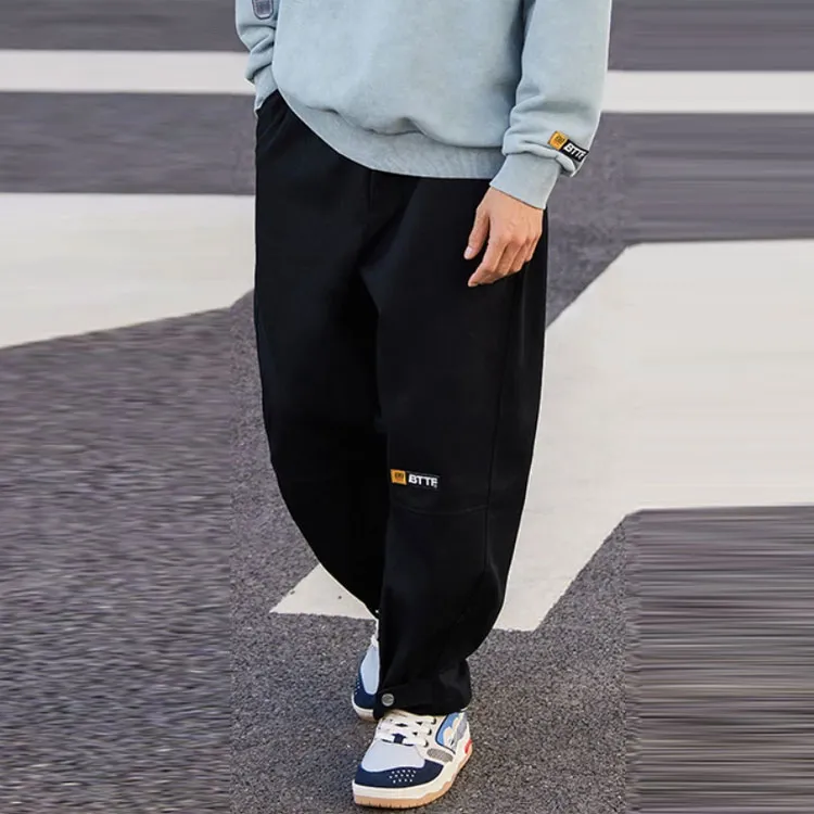 LiNing x HUANQIUYINGYE LIANMINGKUAN Sports Trend Series Casual Pants Men's Black-3