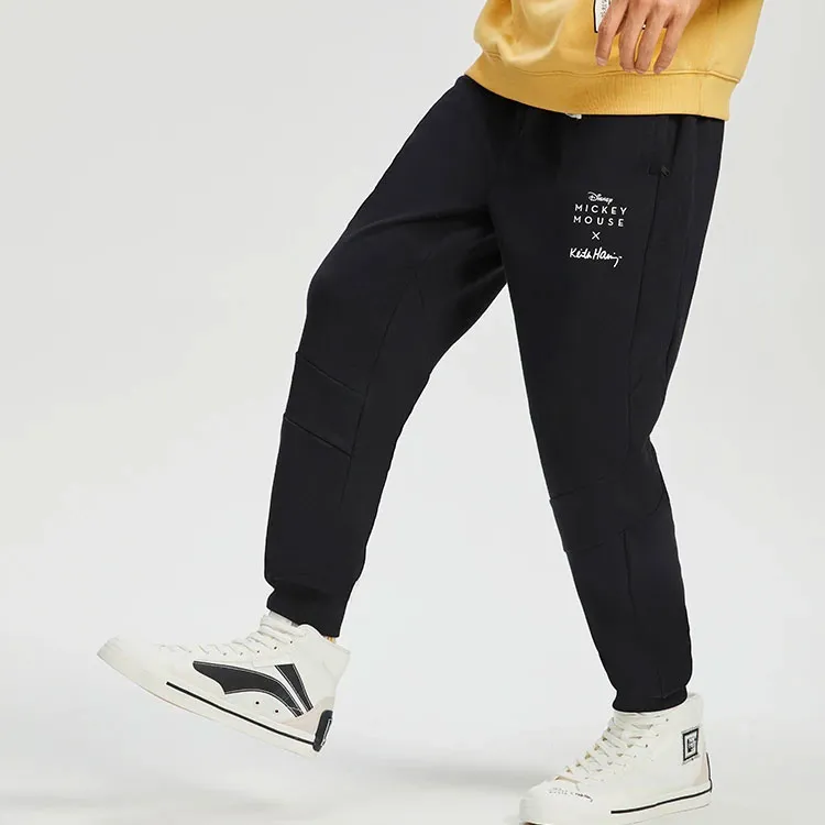 Disney X LINING Disney Knitted Sweatpants Men Black-3