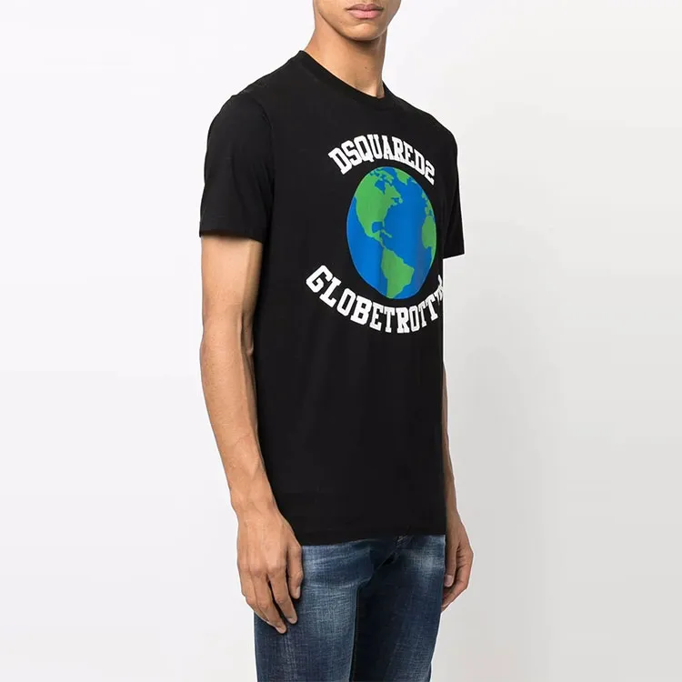DSQUARED 2 Globetrotter Printed Crewneck T-Shirt-3