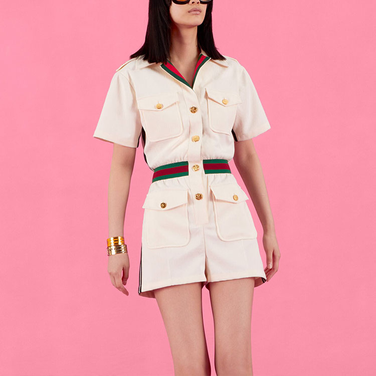 GUCCI X Adidas Short Jumpsuit White - POIZON