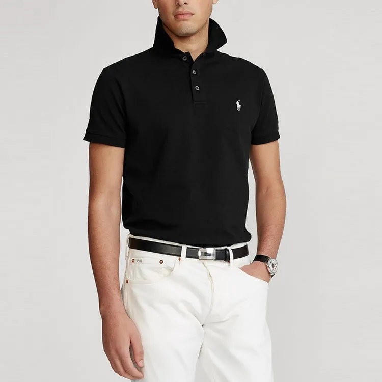 Polo Ralph Lauren Polo Shirts Men Black-2