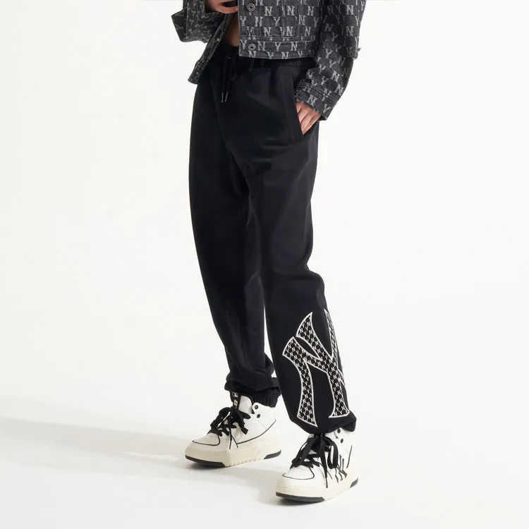 MLB Knitted Sports Pants Unisex Black-3