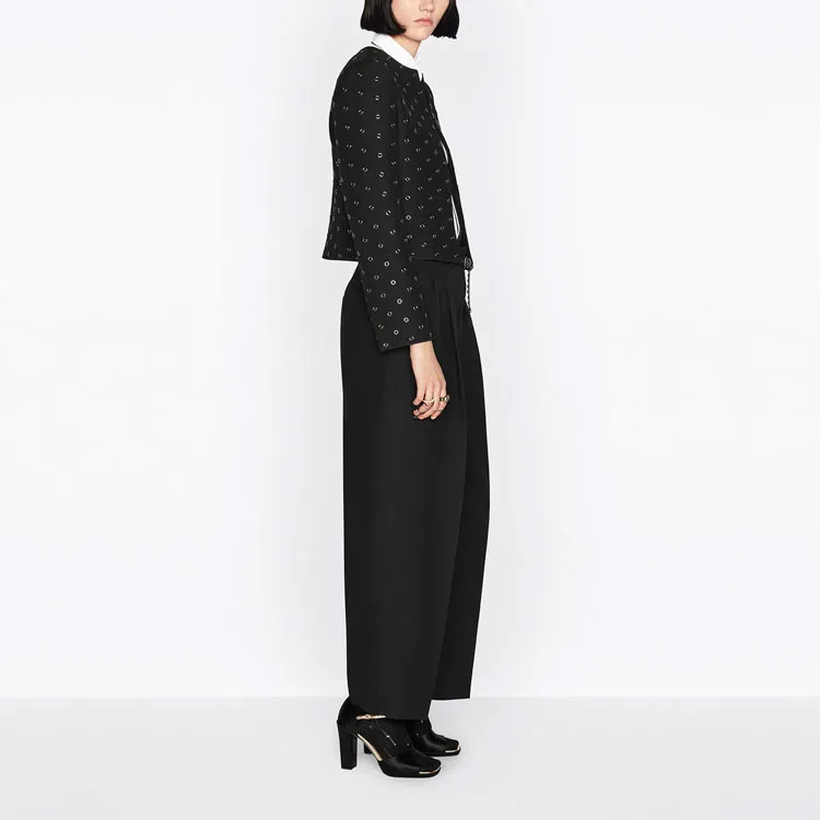 DIOR Cropped Collarless Jacket-3