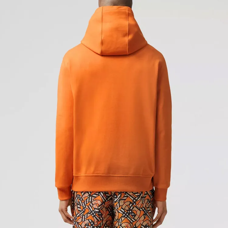 Burberry Logo Applique Cotton Hoodie-3