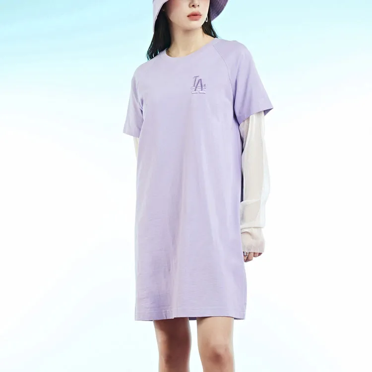 MLB Short Sleeved Dresses Women's Purple-3