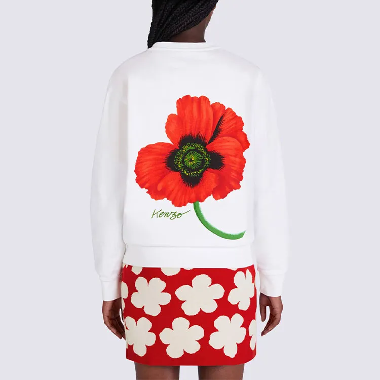 KENZO Poppy Crewneck 'White'-3