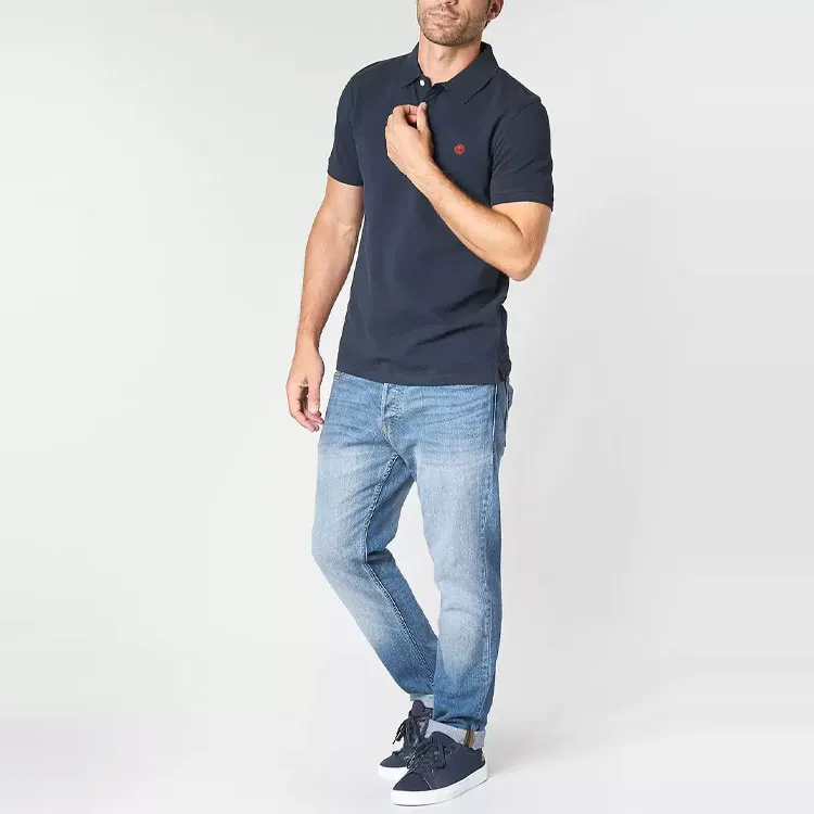 Timberland Polo Shirt Men's Dark Sapphire-4