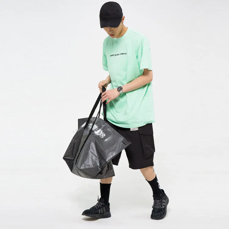 ROARINGWILD Crew Neck Loose Fit Straight Short Sleeved T Shirt Unisex Mint Green-5