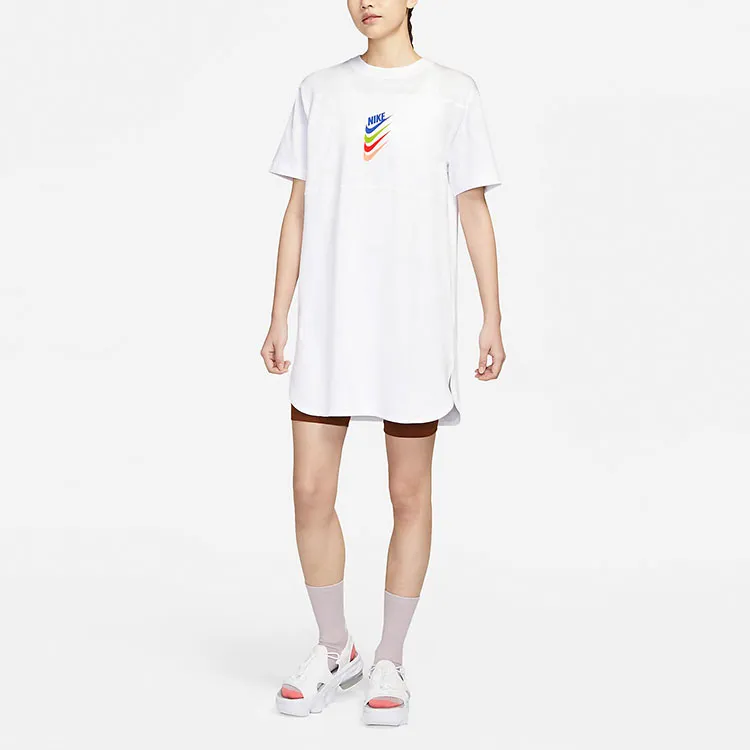 Nike Short Sleeved Dresses Women's White-2