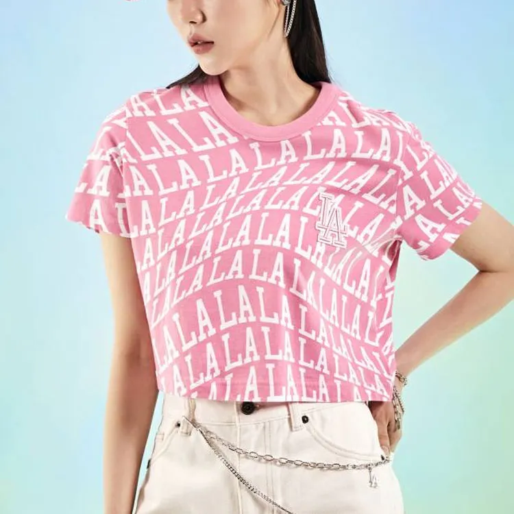 MLB Crop Tops Women's Pink-5