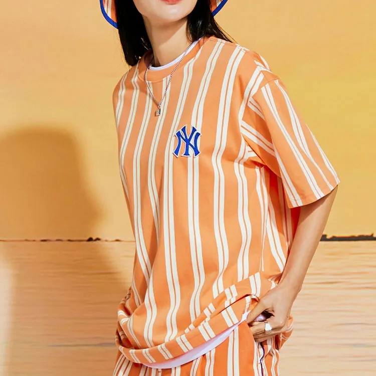 MLB Drop Shoulder Sleeve T-Shirt Unisex Orange-4