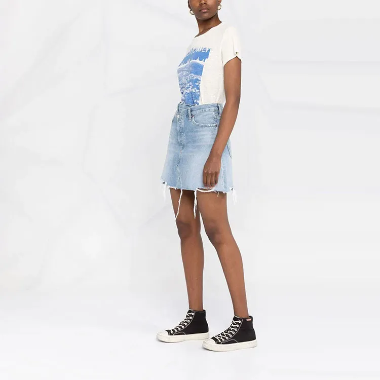 AGOLDE Denim Short Skirts Women's Blue-3