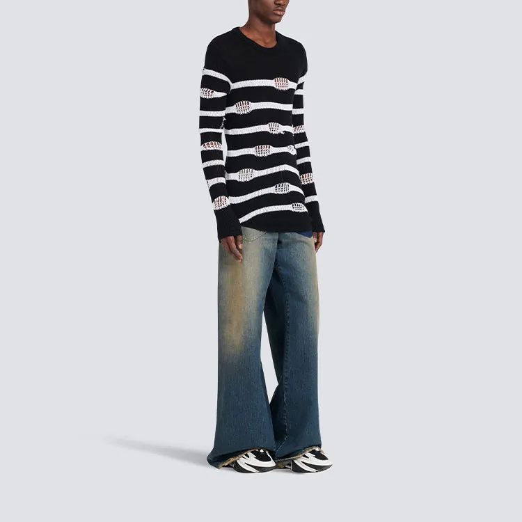 BALMAIN Sweaters Men Black & White-3
