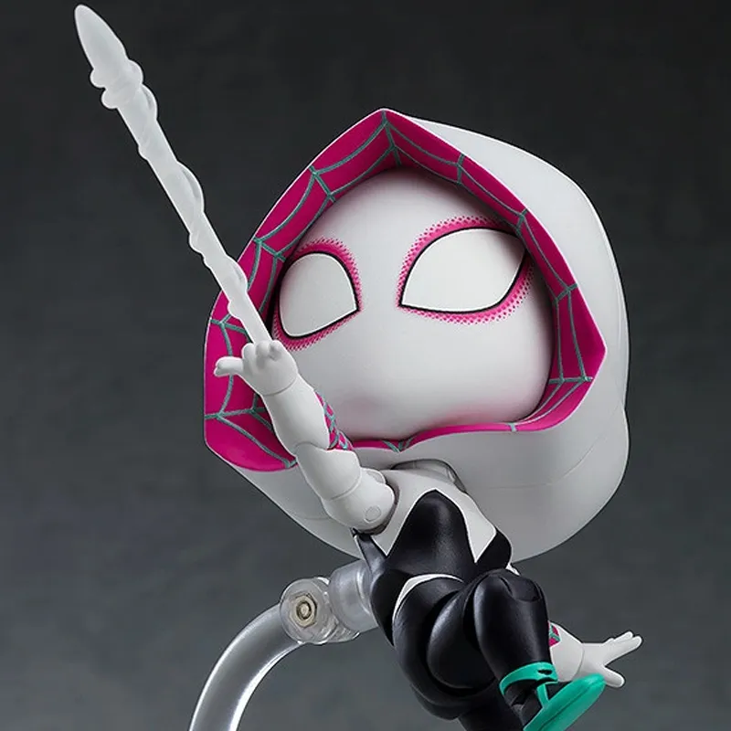 GSC Spider Man Nendoroid No.1228 Parallel Universe Gwen Stacy Spider Verse Ver. Chibi Figures 10cm-2
