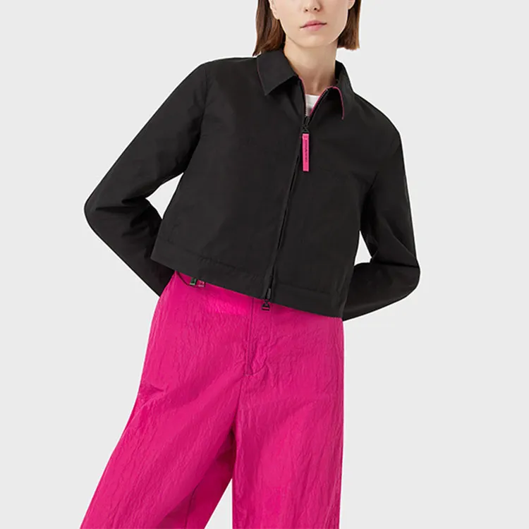 EMPORIO ARMANI Cropped Coats Women's Black-1