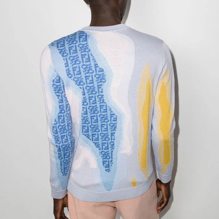 FENDI Sweaters Men Blue-2