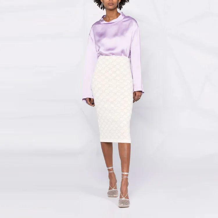 FENDI Casual Long Skirts Women's White-1