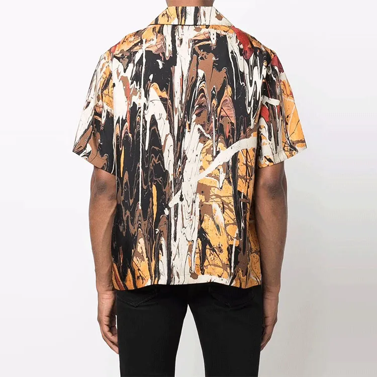 AMIRI Paint Splatter Bowling Shirt-3