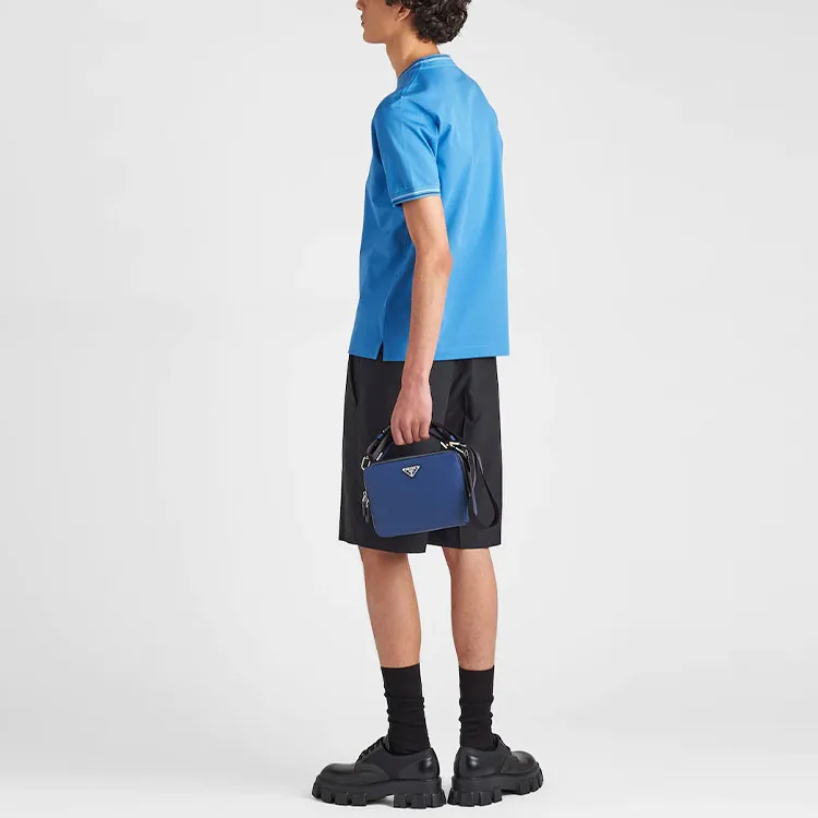 PRADA T Shirts Men Light Purple Blue-2