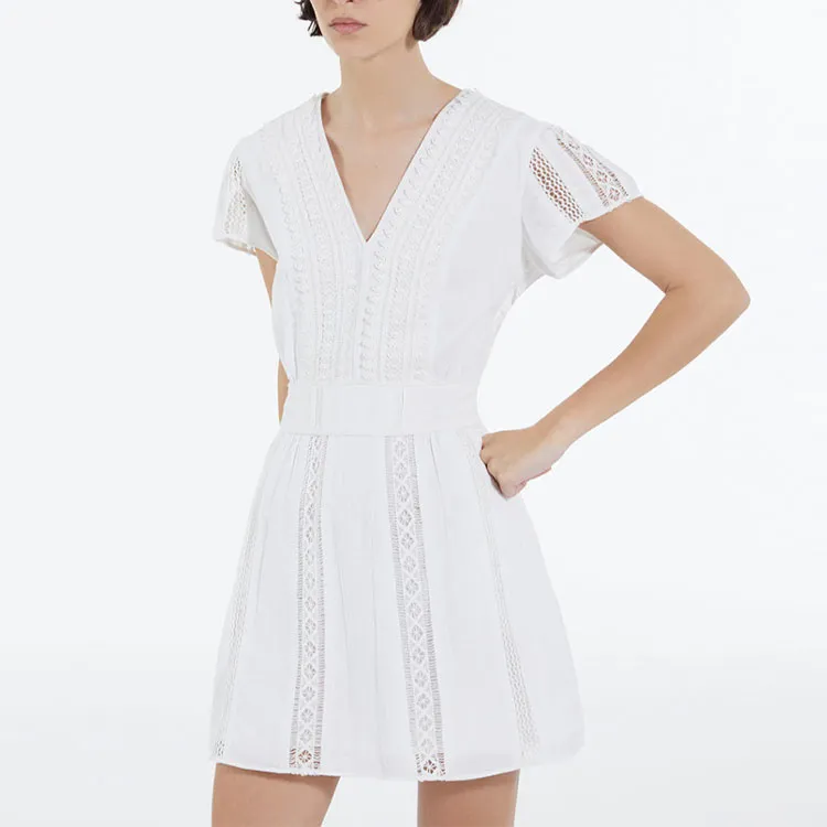 THE KOOPLES Short-Sleeved Dresses Women's White-2