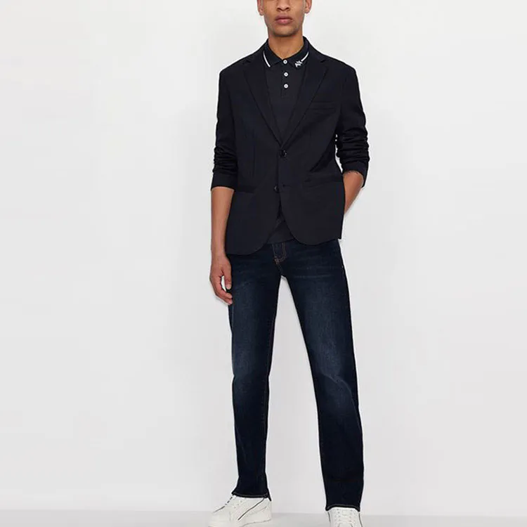 ARMANI EXCHANGE Polo Shirts Men Navy-3