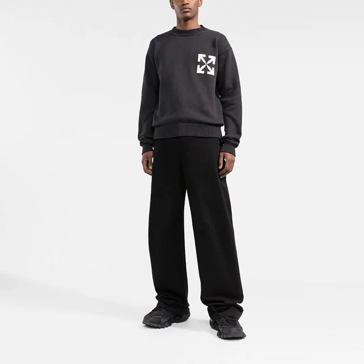 OFF WHITE Single Arrow Knit Crewneck Sweatshirt-1