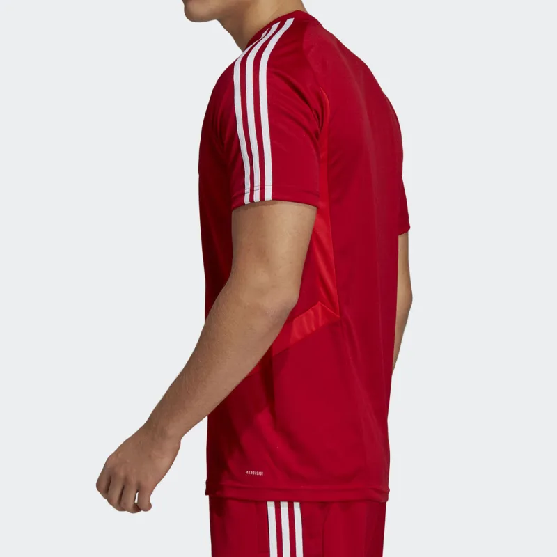Adidas Raglan Sleeve T Shirt Men's Red-3