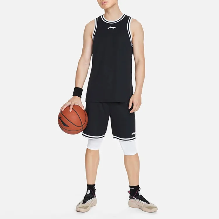 LiNing Sports Basketball Collection Basketball Apparel Set Men's Black-7
